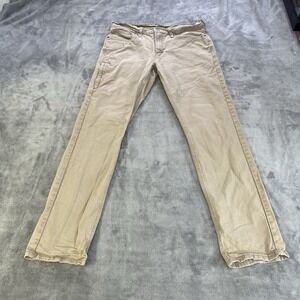 Levis Signature Gold Mens Athletic Khaki Pants 32x34 (Meas.  33x32) Tan Straight